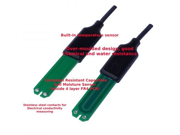 non contact capacitive USB soil moisture temperature sensor